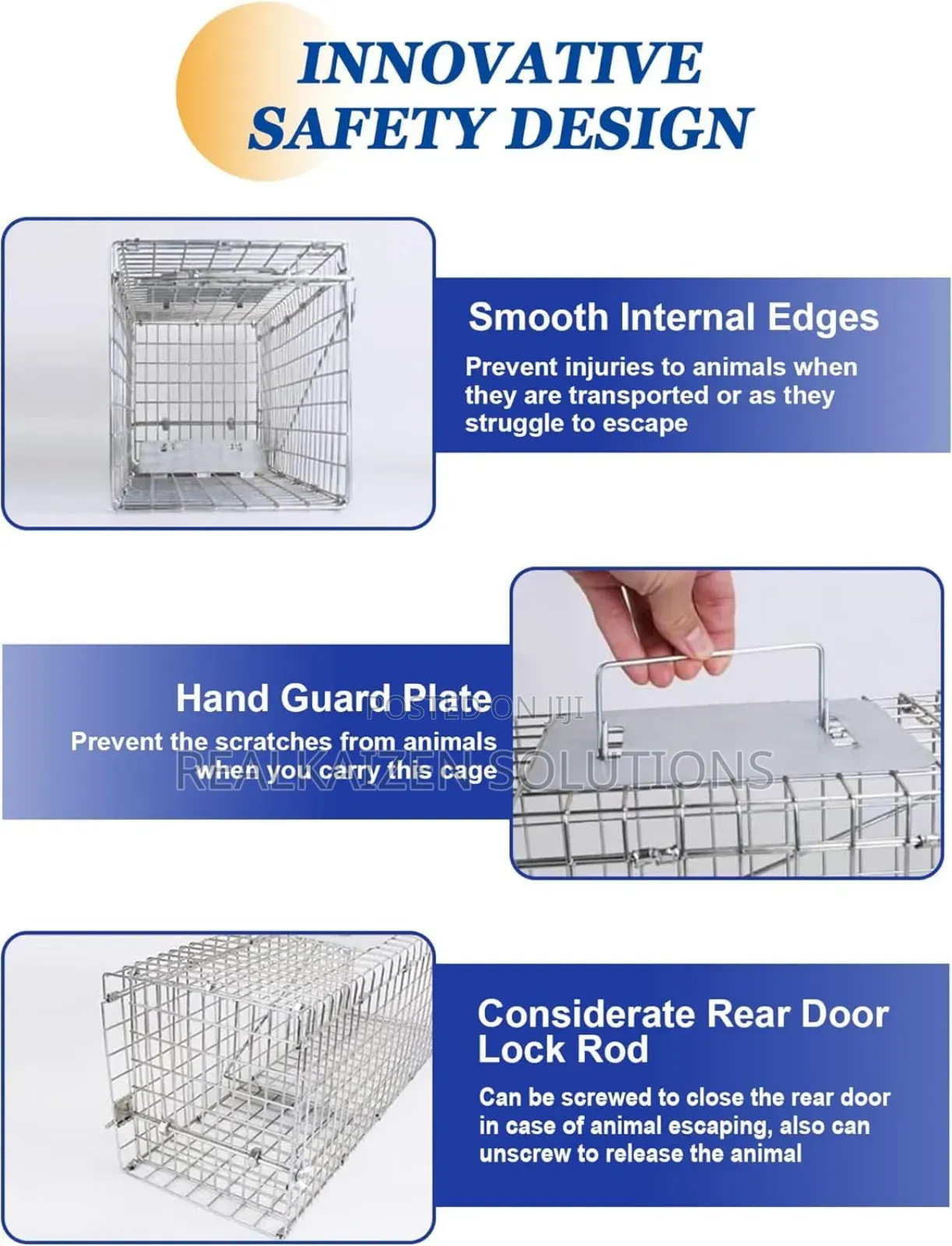 Heavy Duty Galvanized Steel Cage Animal Trap|