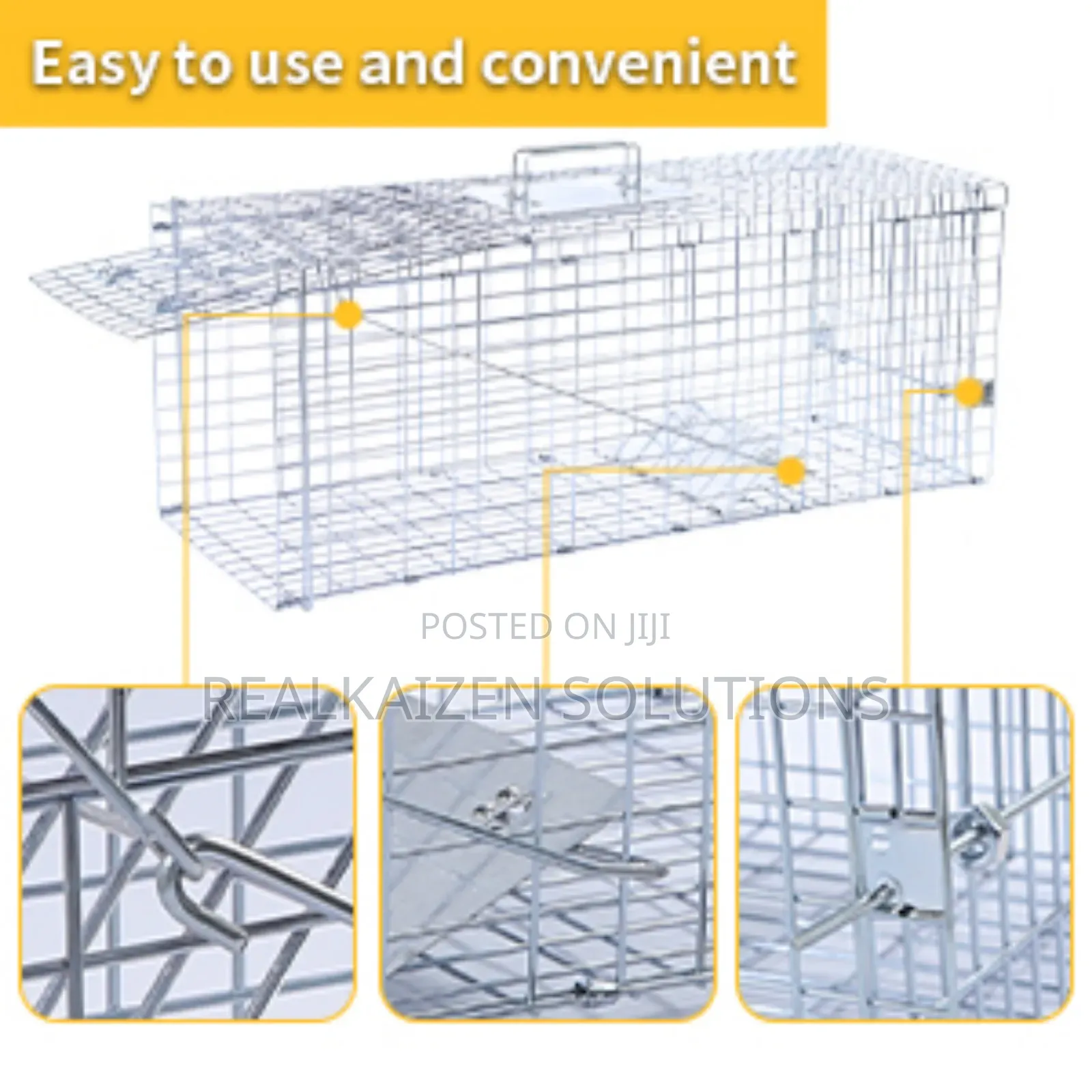Heavy Duty Galvanized Steel Cage Animal Trap|