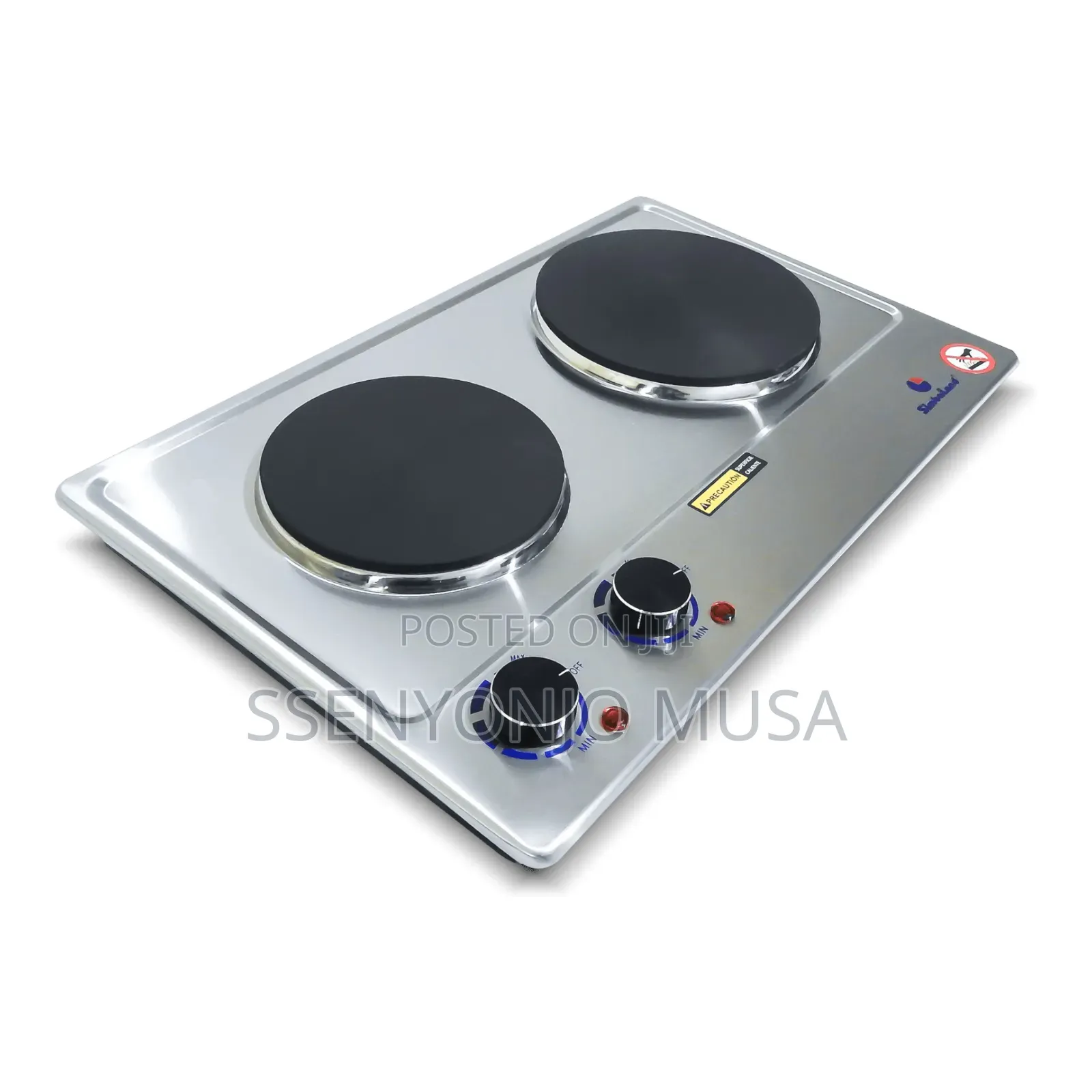 Simbaland Electric Double Hot Plate Hp-Ss02-2500w-Stainless-