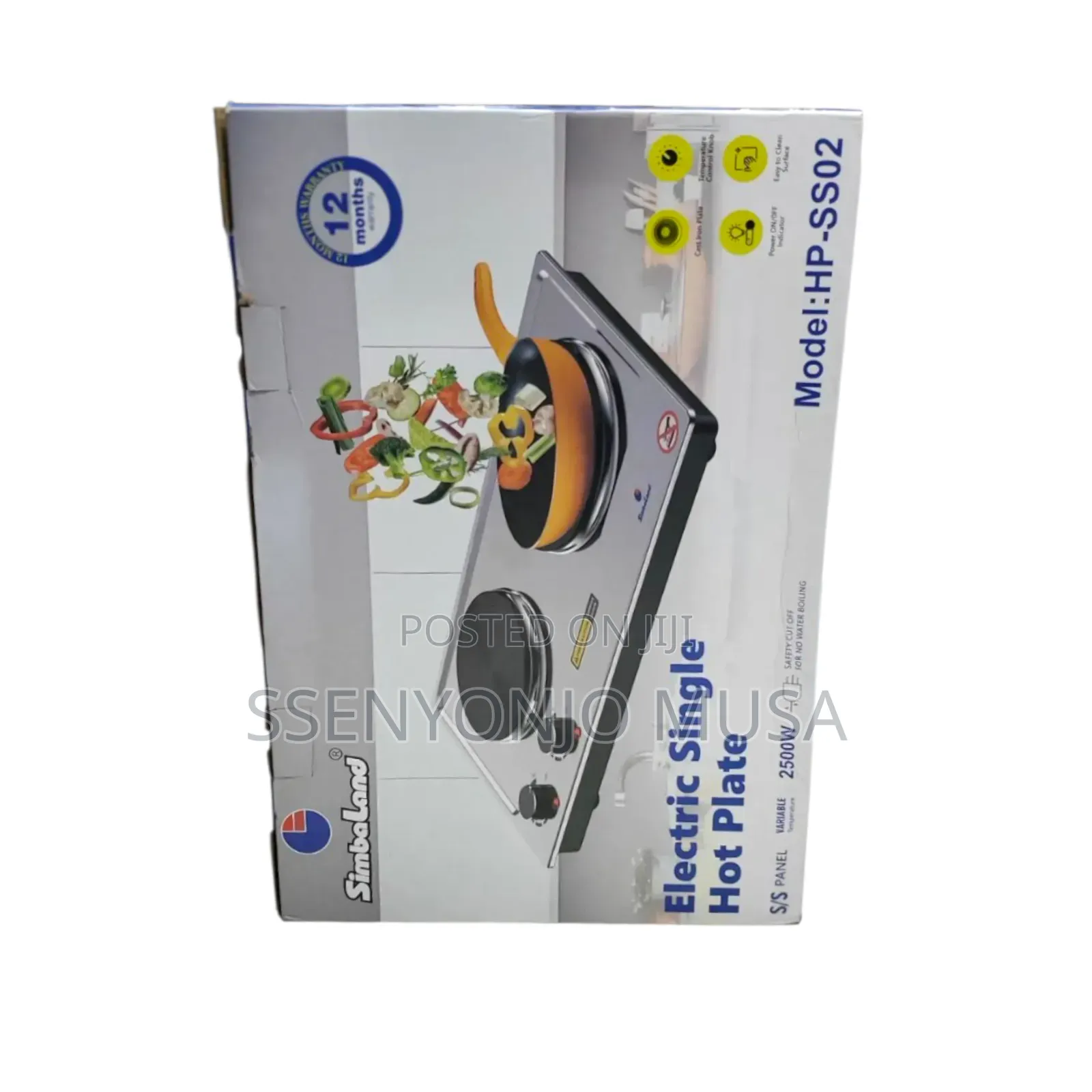 Simbaland Electric Double Hot Plate Hp-Ss02-2500w-Stainless-