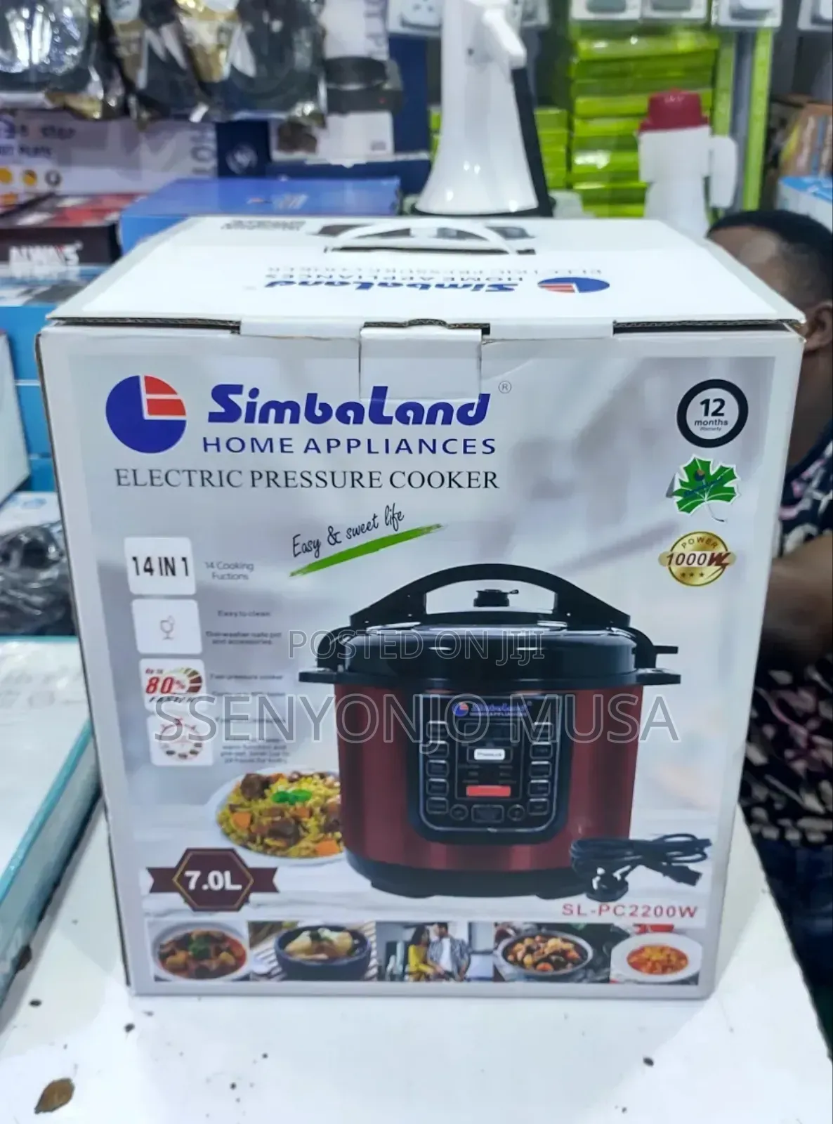 Simbaland 14-in-1 Electric Pressure Cooker -1000w, 7l, Touch