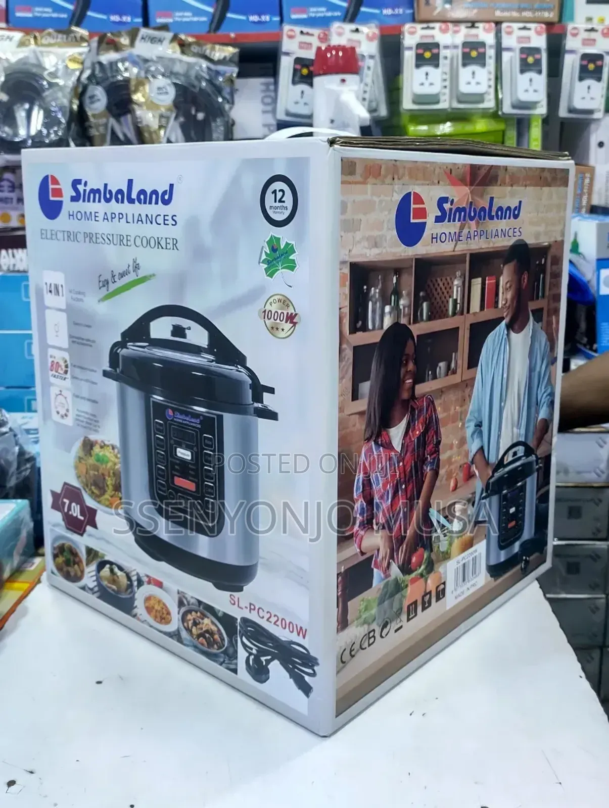 Simbaland 14-in-1 Electric Pressure Cooker -1000w, 7l, Touch