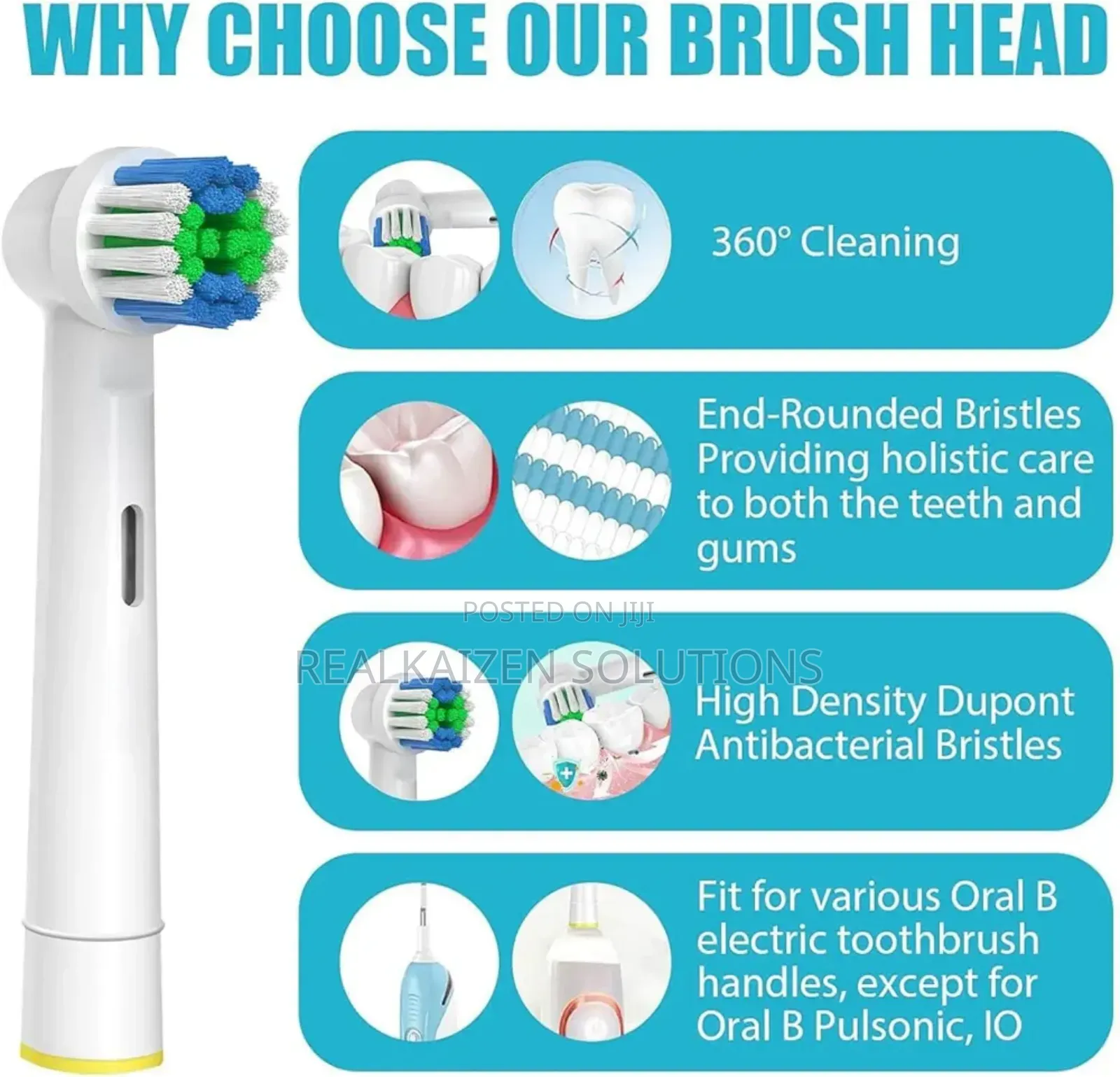 Replacement Toothbrush Heads for Oral-B Braun Electric Toothbrush 4pcs