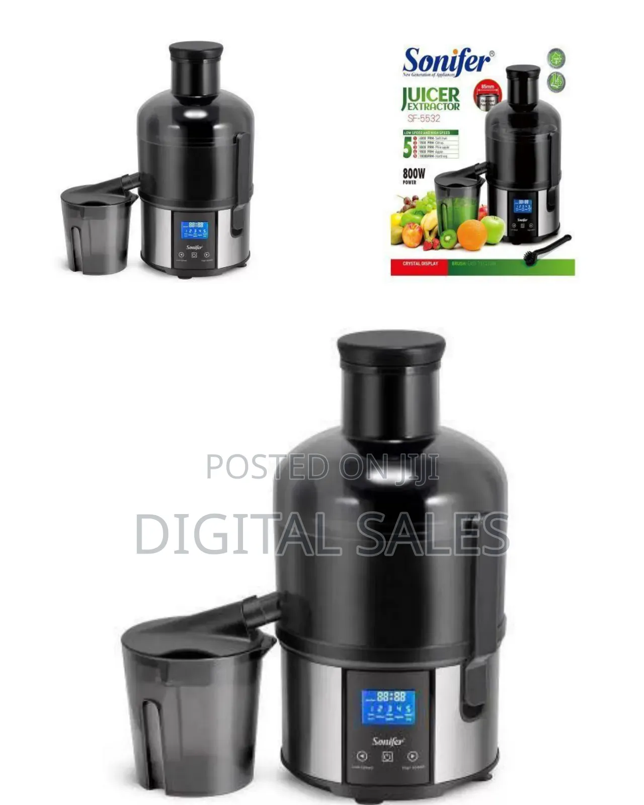 Sonifer Juicer Extractor Wit Low Speed and High Efficiency -Multicolor