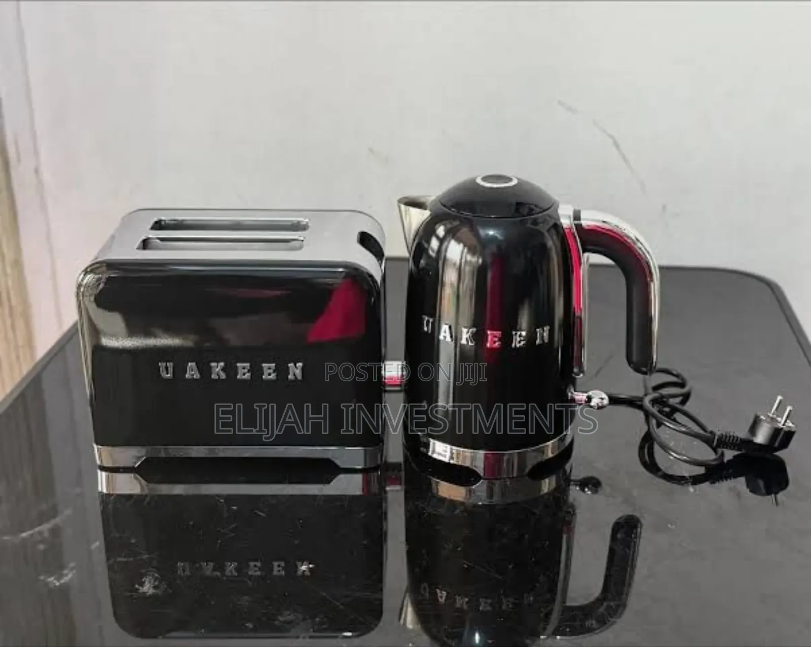 Uakeen Electric Kettle and Matching Toaster Set