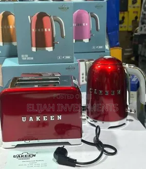 Uakeen Electric Kettle and Matching Toaster Set