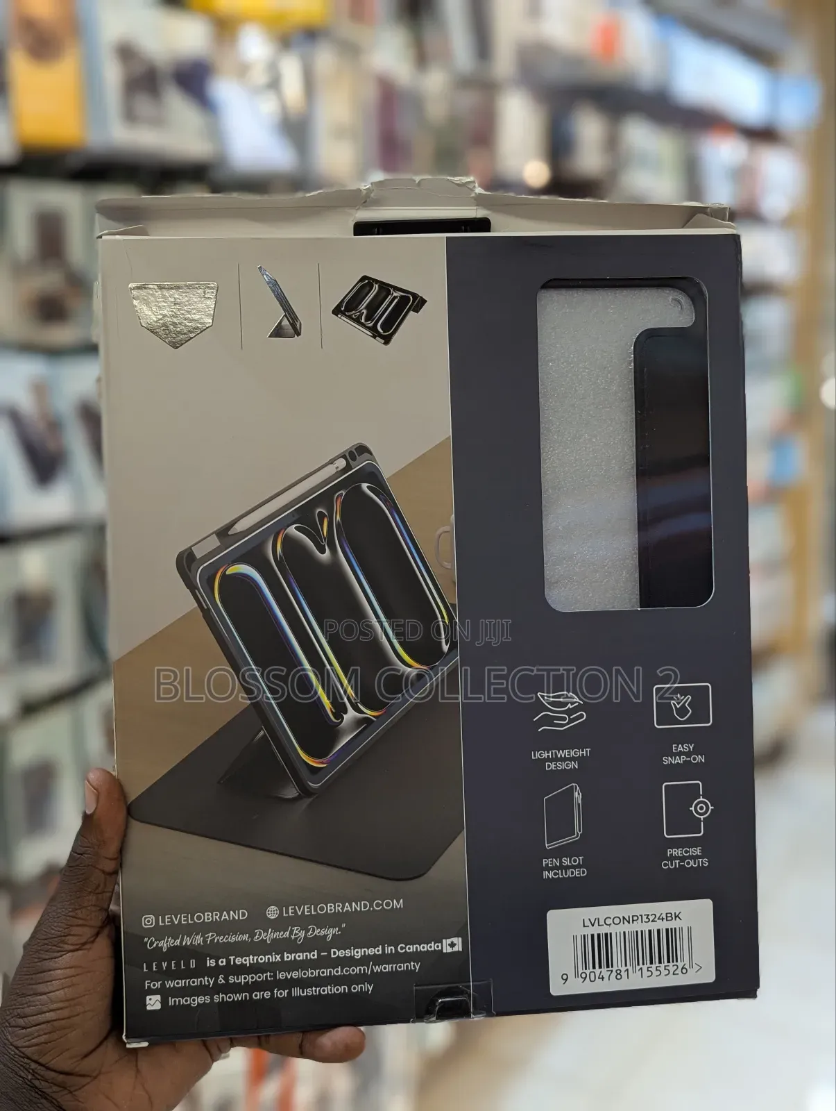 Levelo Conver Clear Back Hybrid Case for 2024 iPad 13 Series,Pen Slot