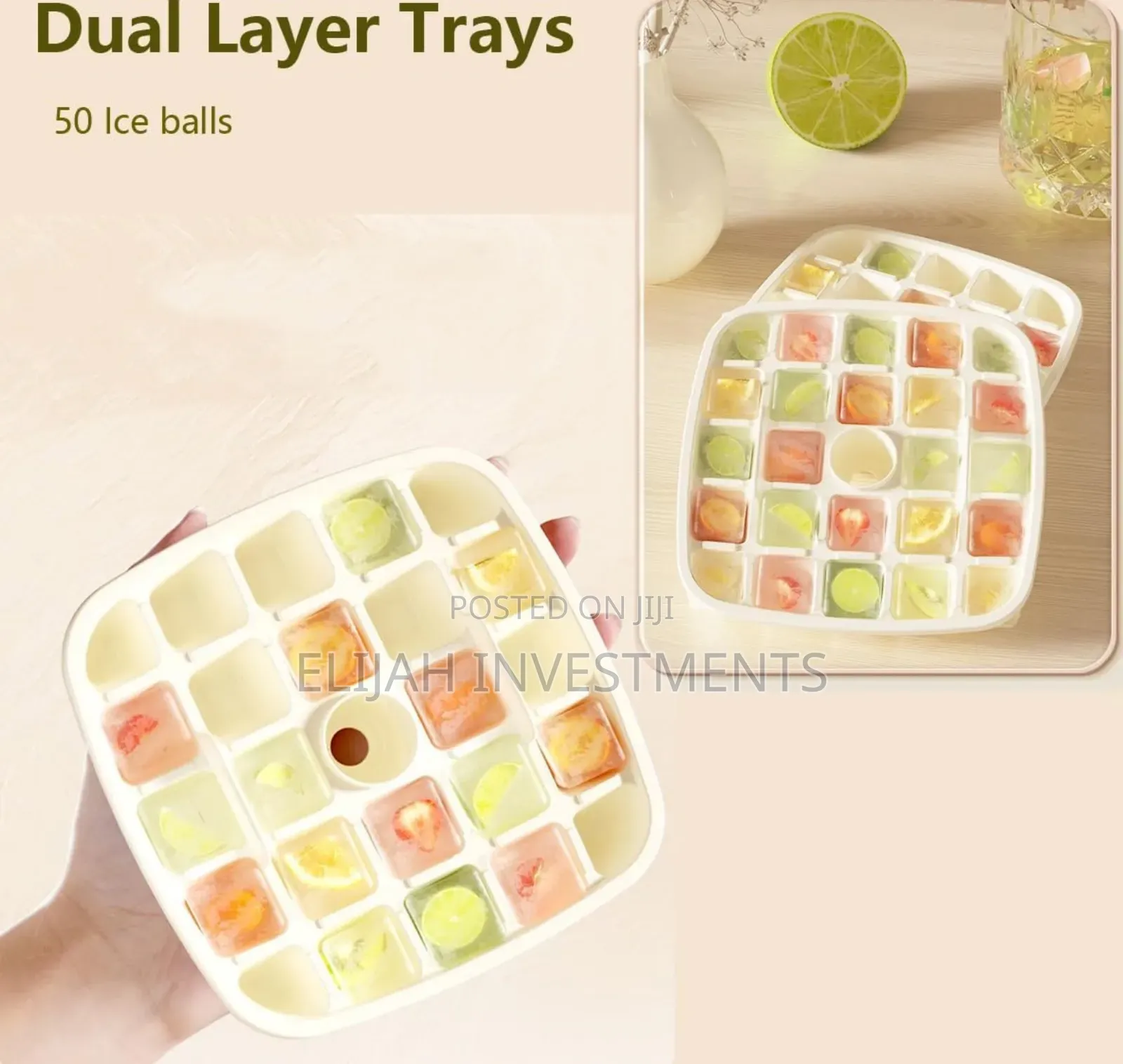 Aswei Portable Ice Cube Maker and Storage Box