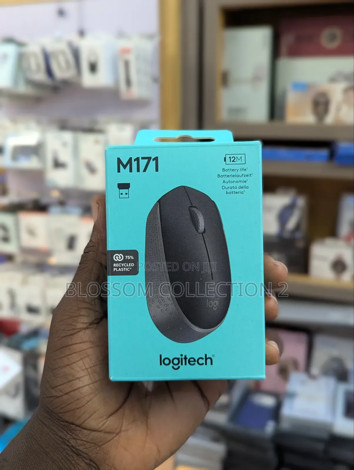Logitech M171 Wireless Mouse, 2.4 GHZ With, Optical Tracking,