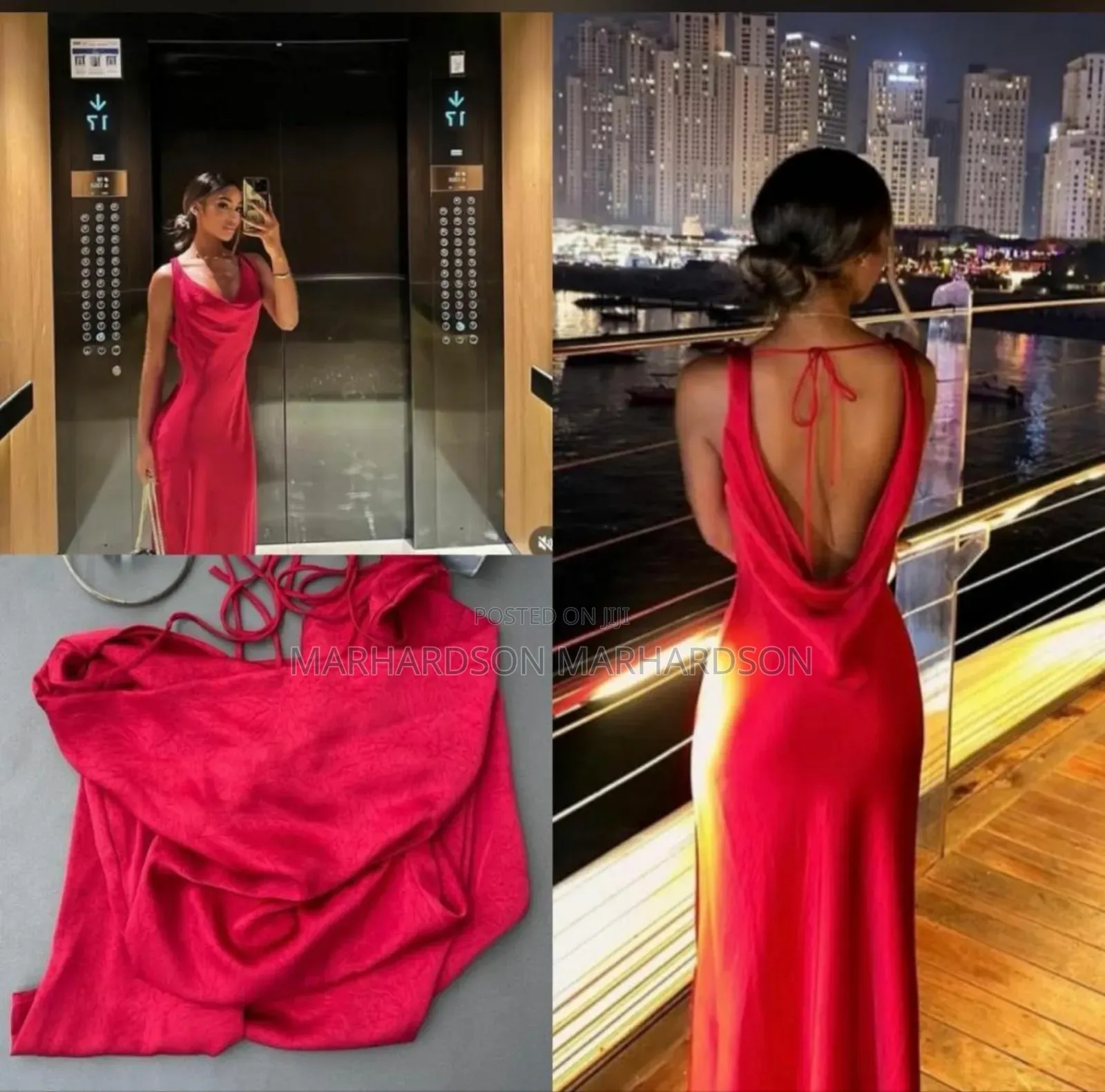 Satin Backless Dress