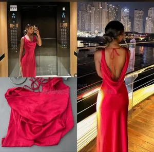 Satin Backless Dress