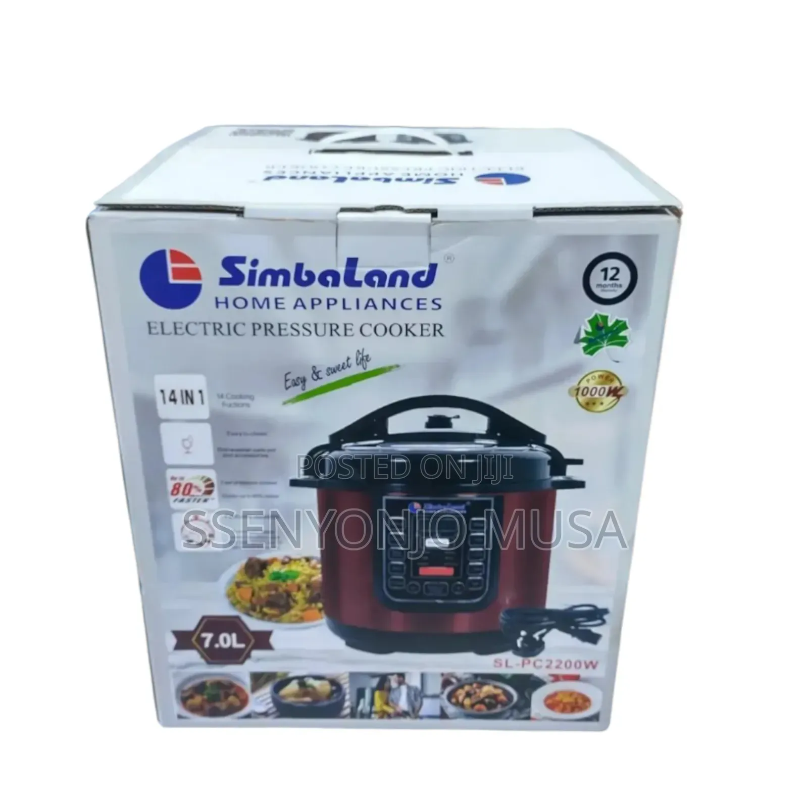 Simbaland 14-in-1 Electric Pressure Cooker -1000w, 7l, Touch