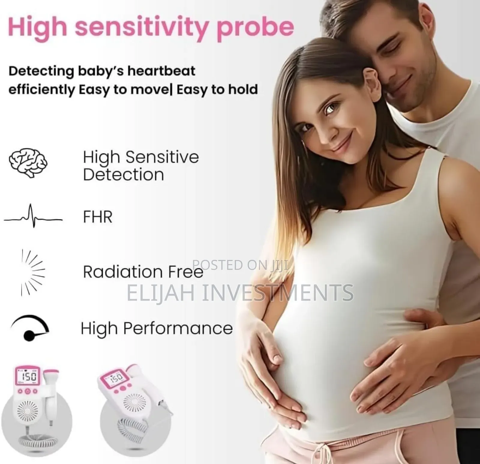 Handheld Digital Fetal Doppler/Baby Heartbeat Monitor