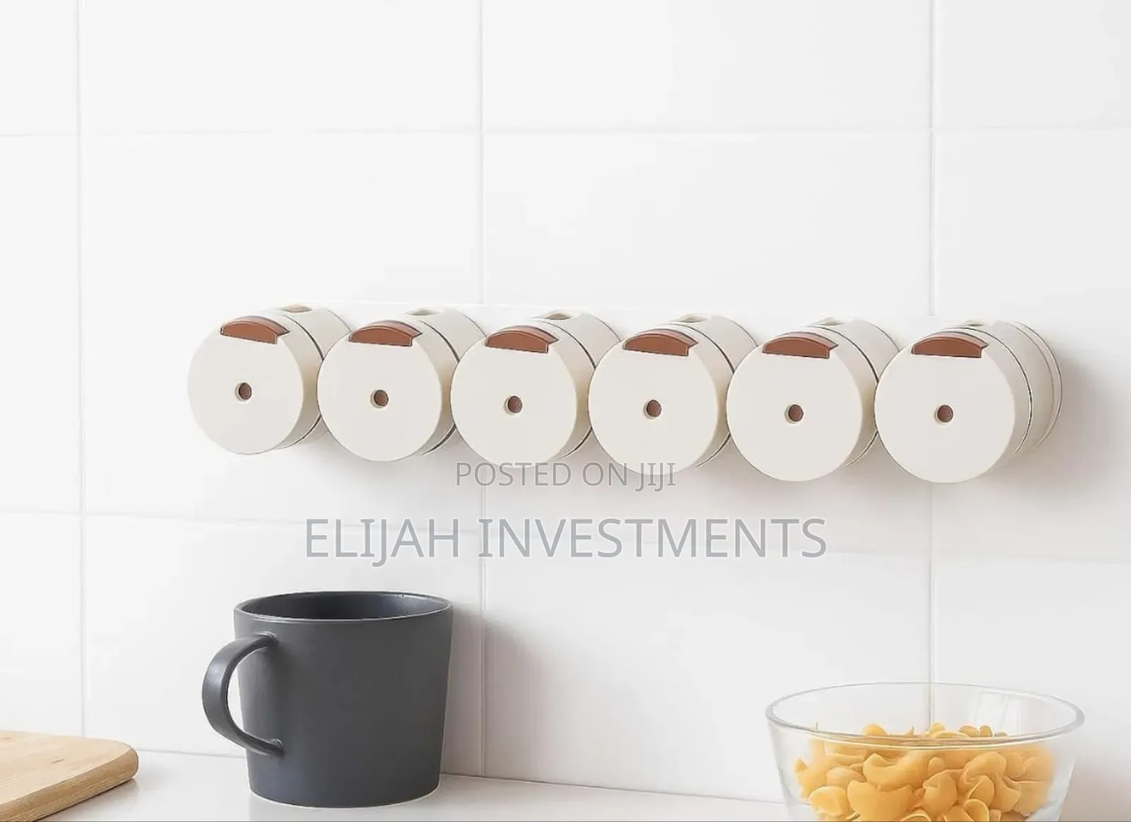 6pcs Wall-Mounted Magnetic Seasoning Box Set
