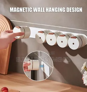 6pcs Wall-Mounted Magnetic Seasoning Box Set
