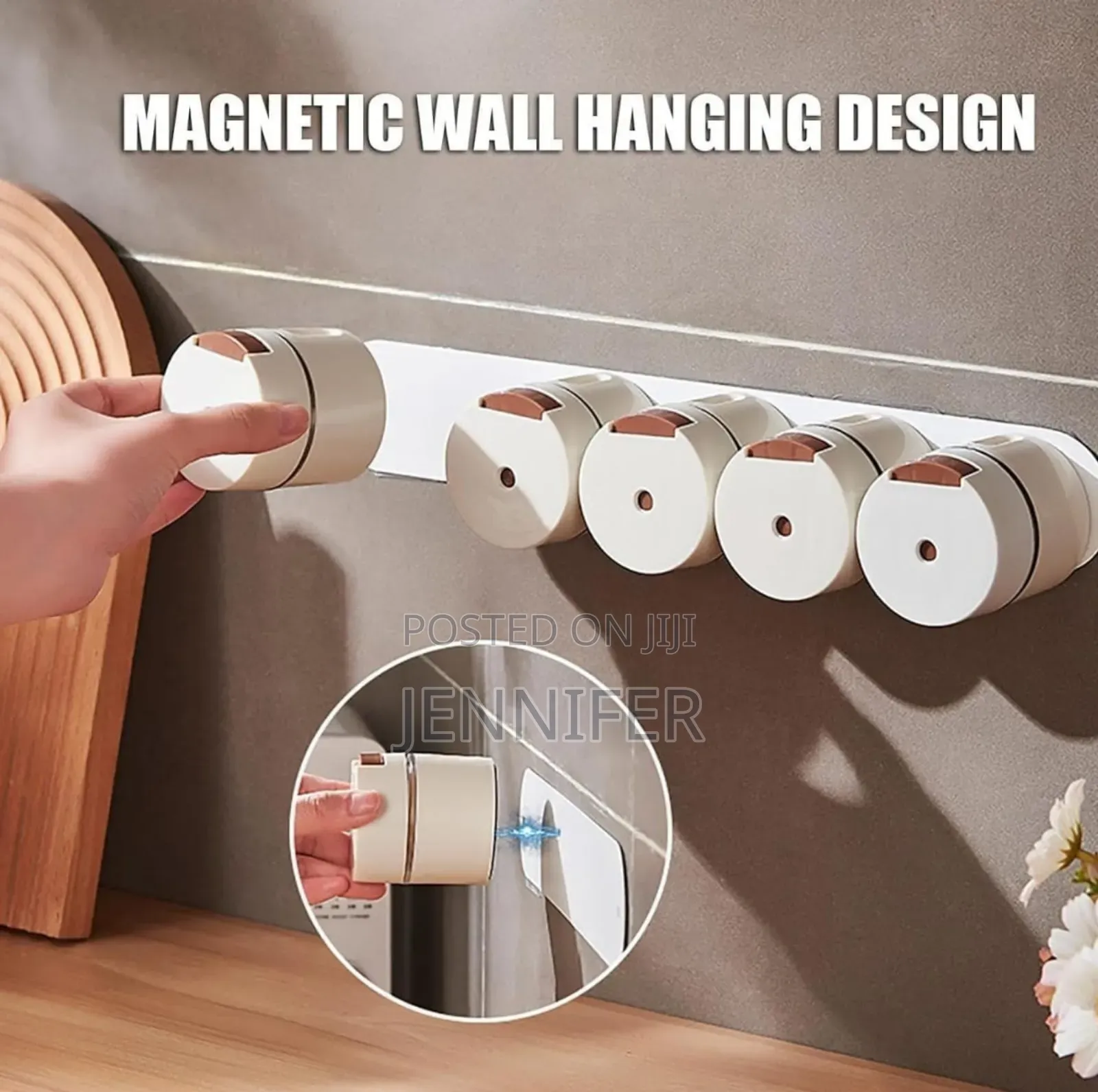 6pcs Wall-Mounted Magnetic Seasoning Box Set