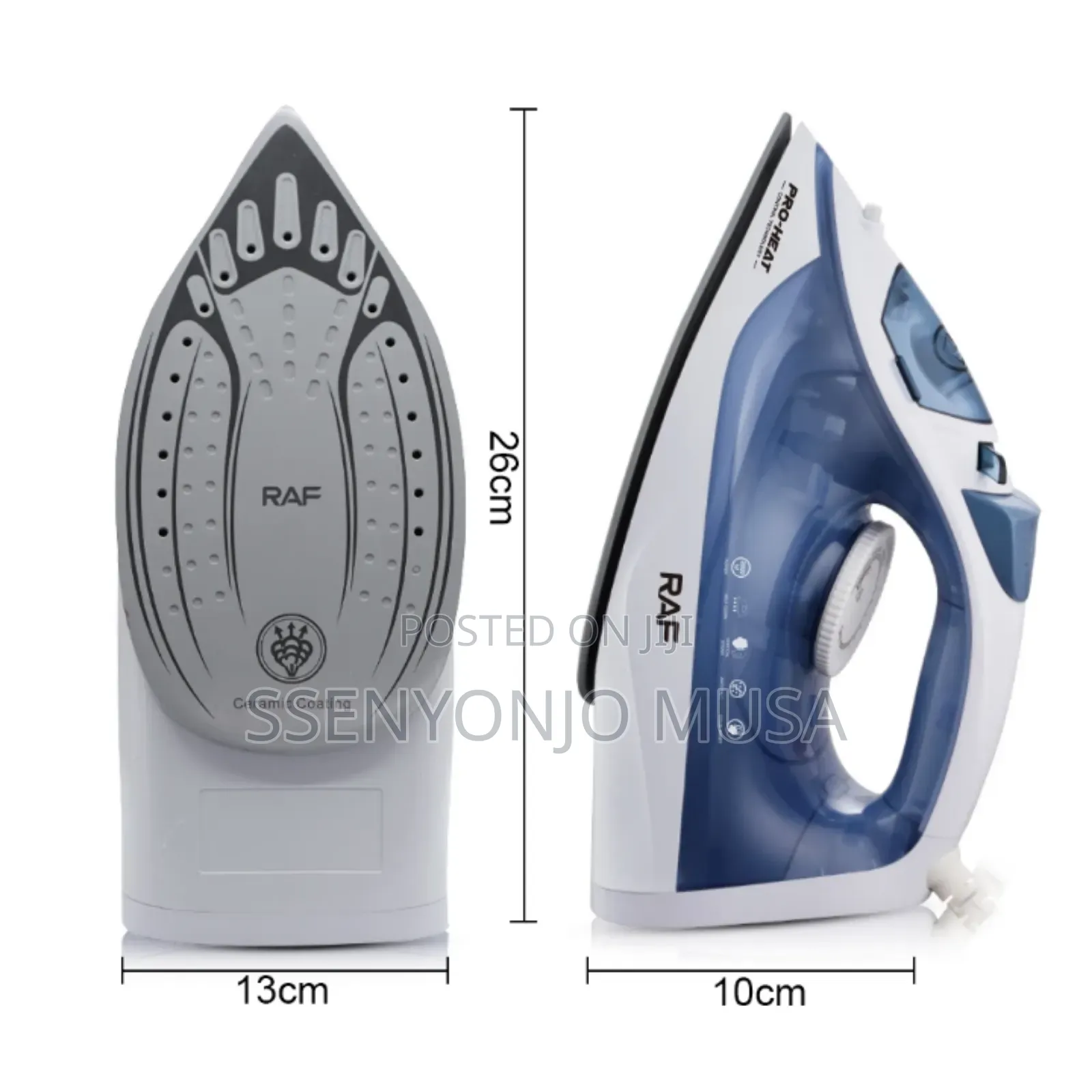 Raf 2000w Electric Steam Iron – Ceramic Soleplate, Self-Cleaning