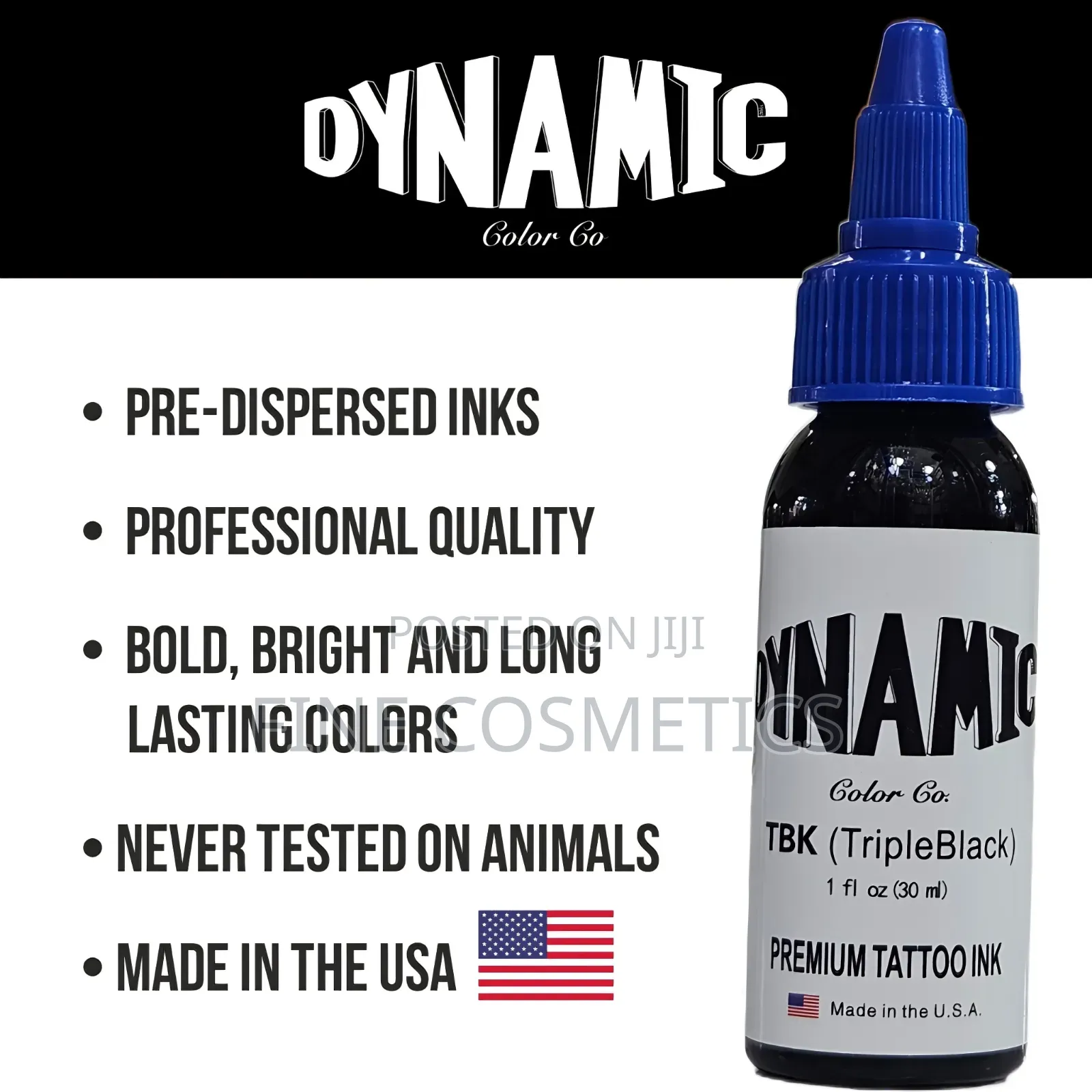 Dynamic TBK Triple Black Premium Tattoo Ink Microblading Pigment 30ml