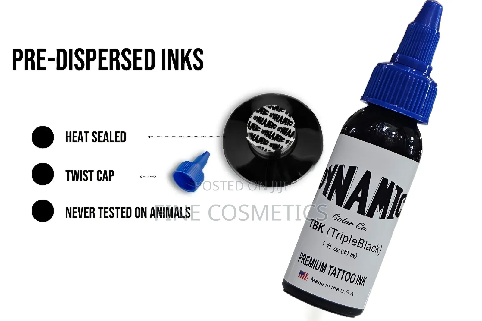 Dynamic TBK Triple Black Premium Tattoo Ink Microblading Pigment 30ml