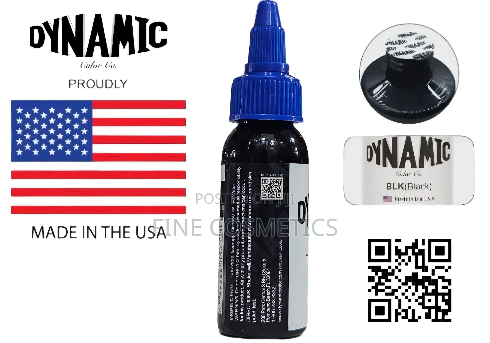 Dynamic TBK Triple Black Premium Tattoo Ink Microblading Pigment 30ml