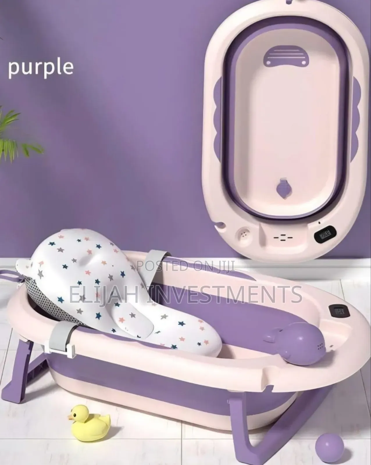 Foldable Baby Bath Tub With Intelligent Temperature Sensor