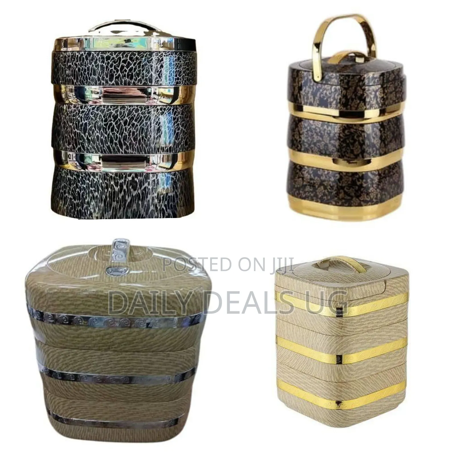 Elegant Multi-Tiered Insulated Food Carrier - Multicolor