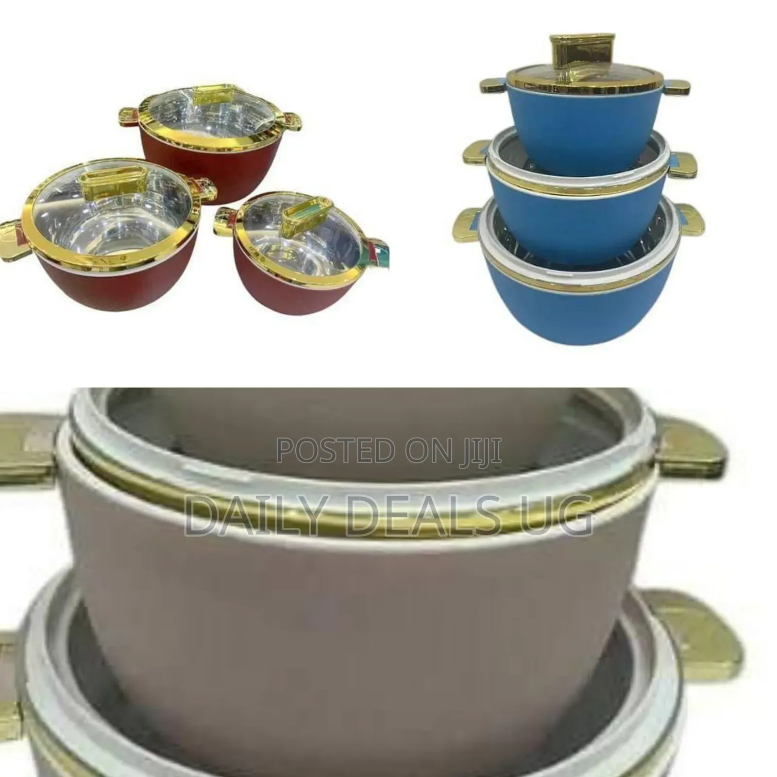 Insulated Food Warmer Casserole Set With Lids (1.8l+3.5l+6l)