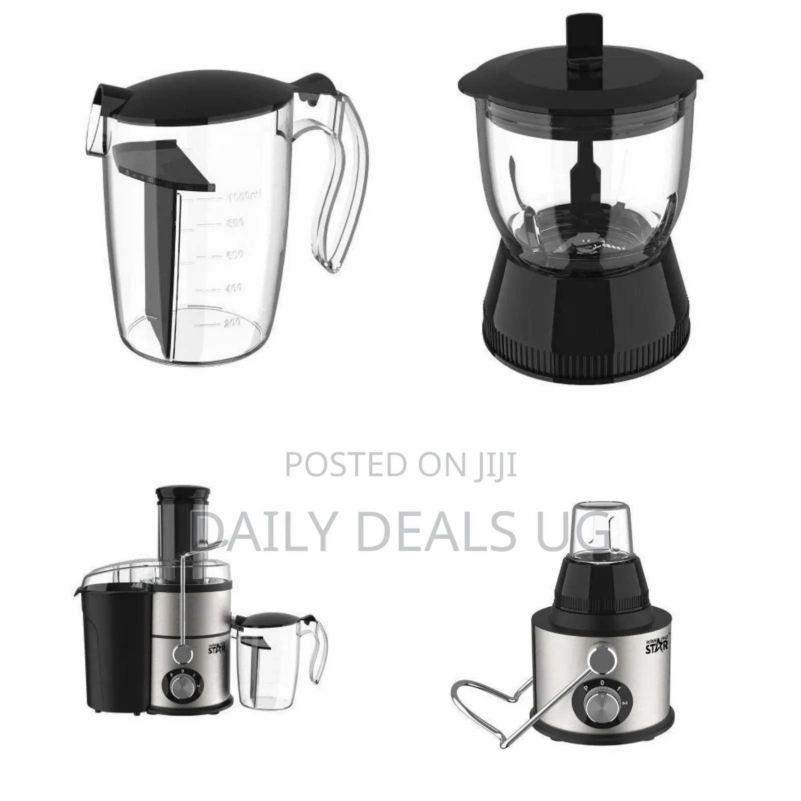 Winningstar Versatile 4-in-1 Juicer and Blender Combo Set - Multicolor