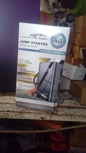 4-in-1 Car Jump Starter – High-Power Air Pump, Usb Power Bank