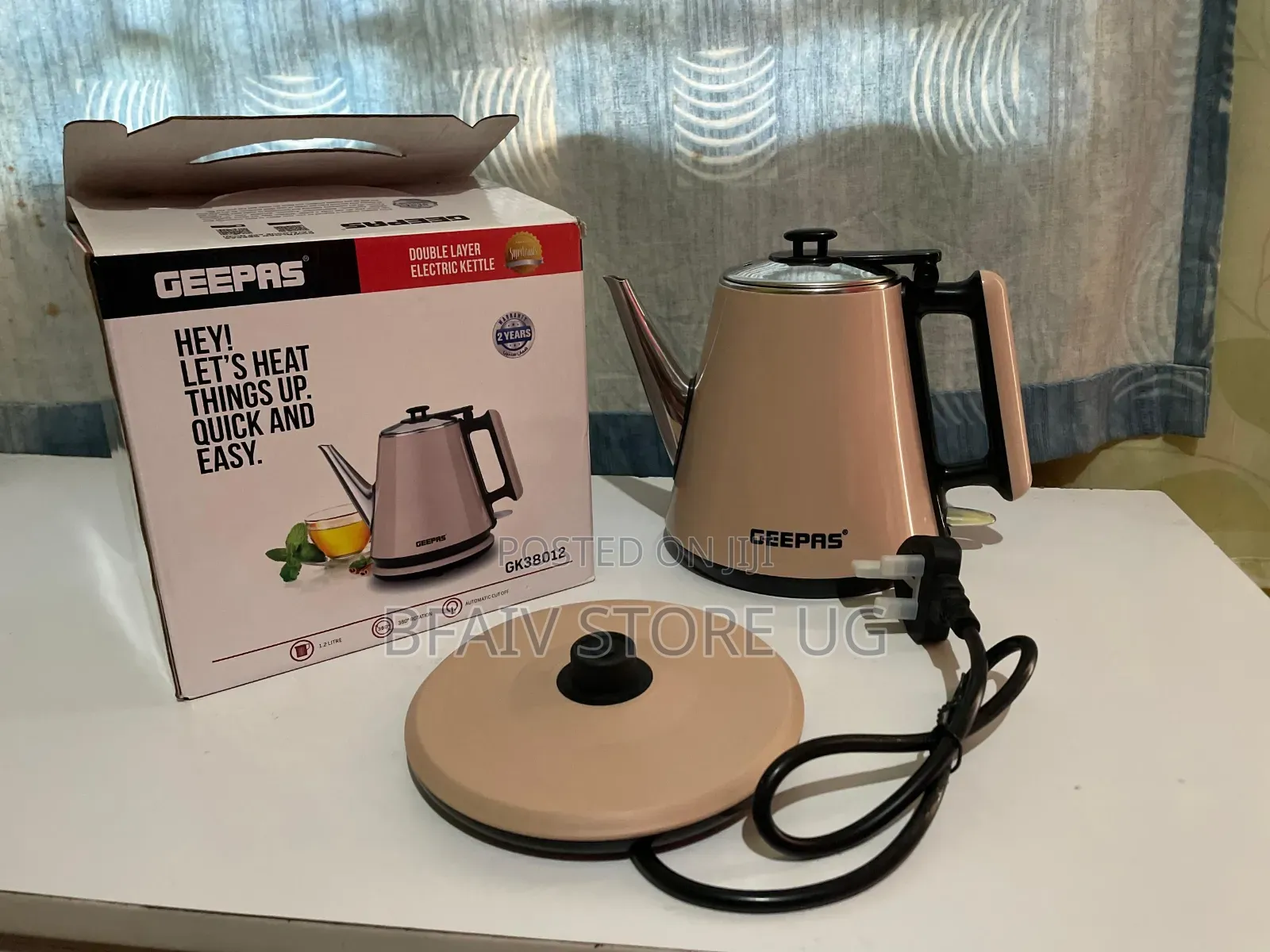 Geepas Portable Double Layer Electric Kettle