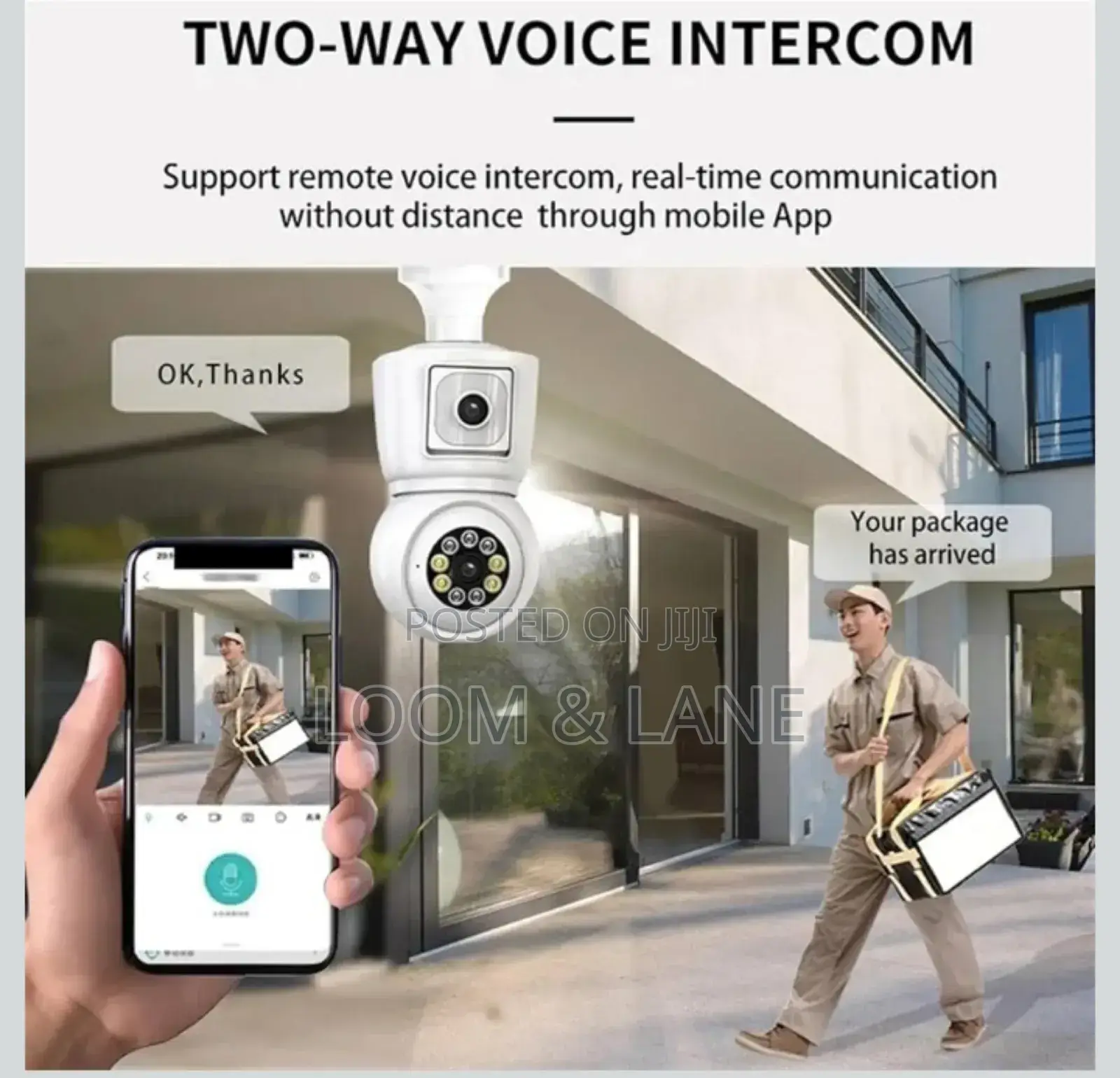 Dual-Lens Light Bulb Security Camera