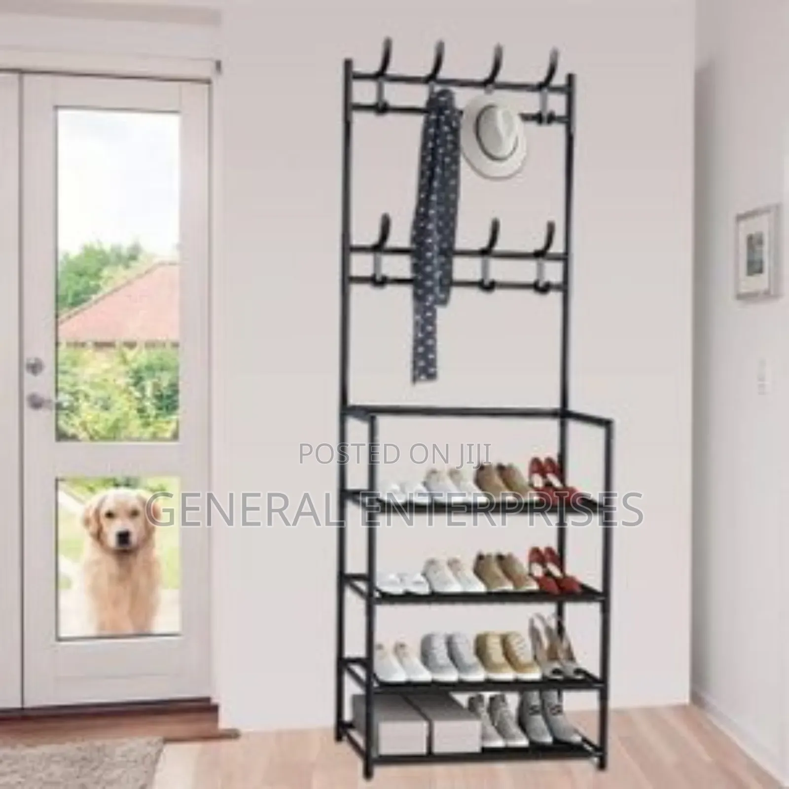 Shoe Rack Is A 2-in-1 Entryway Organizer
