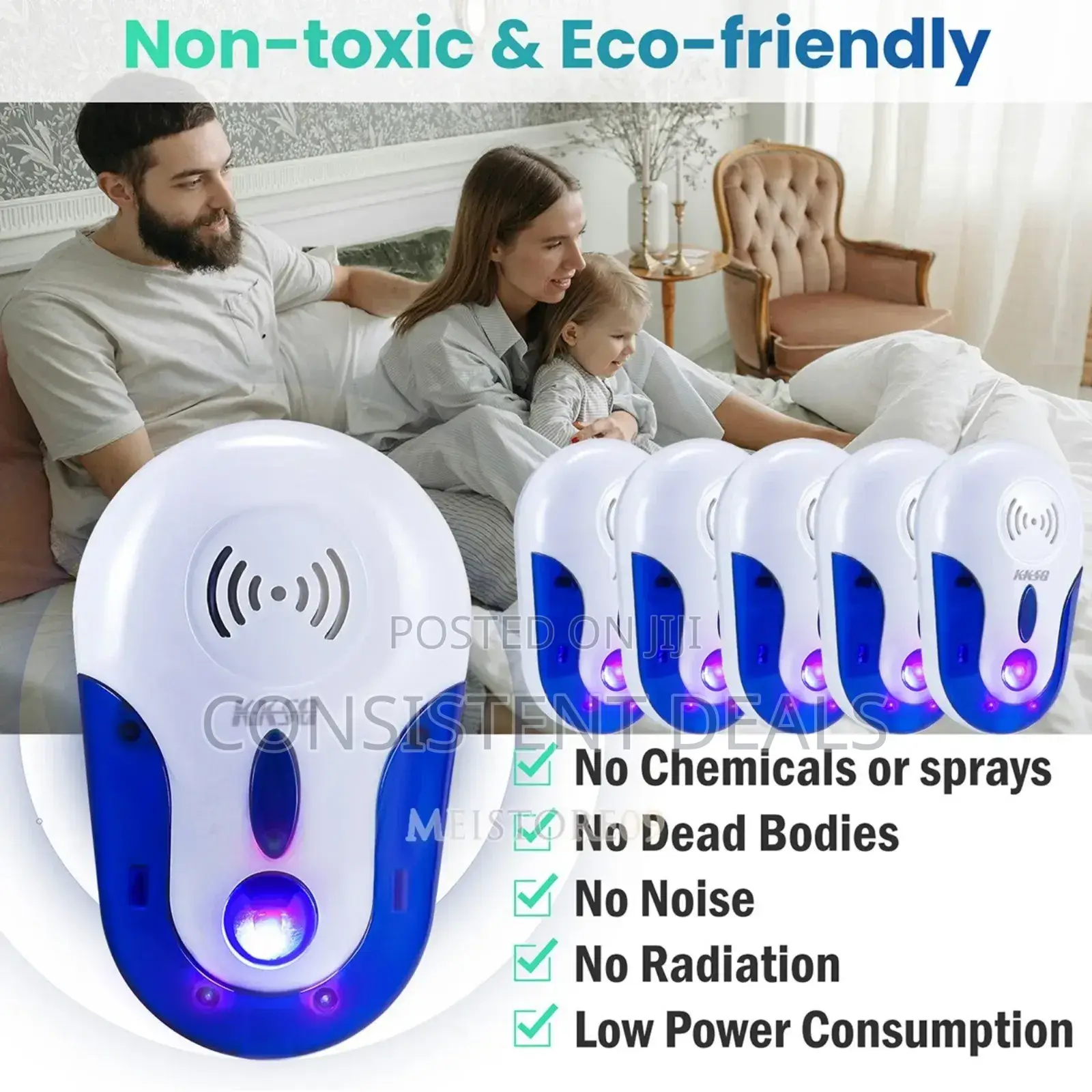 Ultrasonic Mosquito Repellent Indoor Portable Ultrasonic Pest Repeller