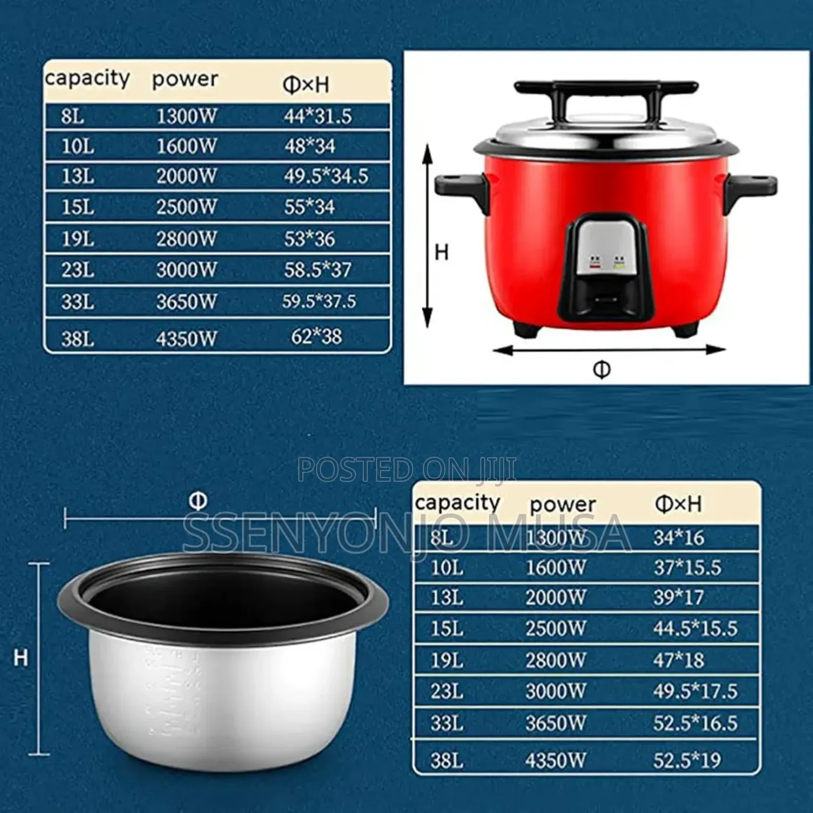 Commercial Rice Cooker 3.6l (8l) | Extra Large Drum Rice -C