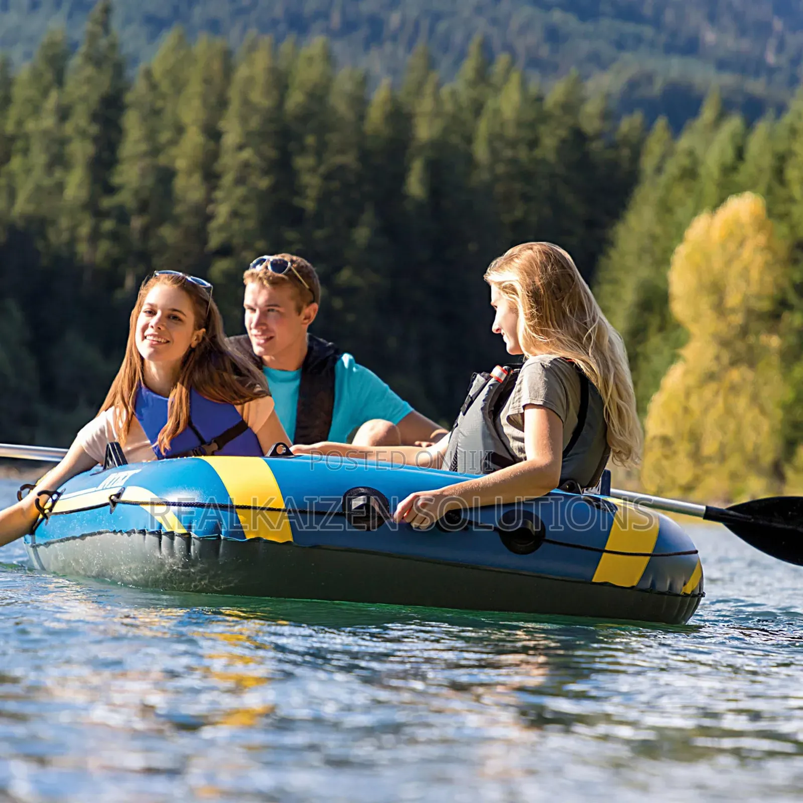Intex Challenger 3 Inflatable Boat For 3 People