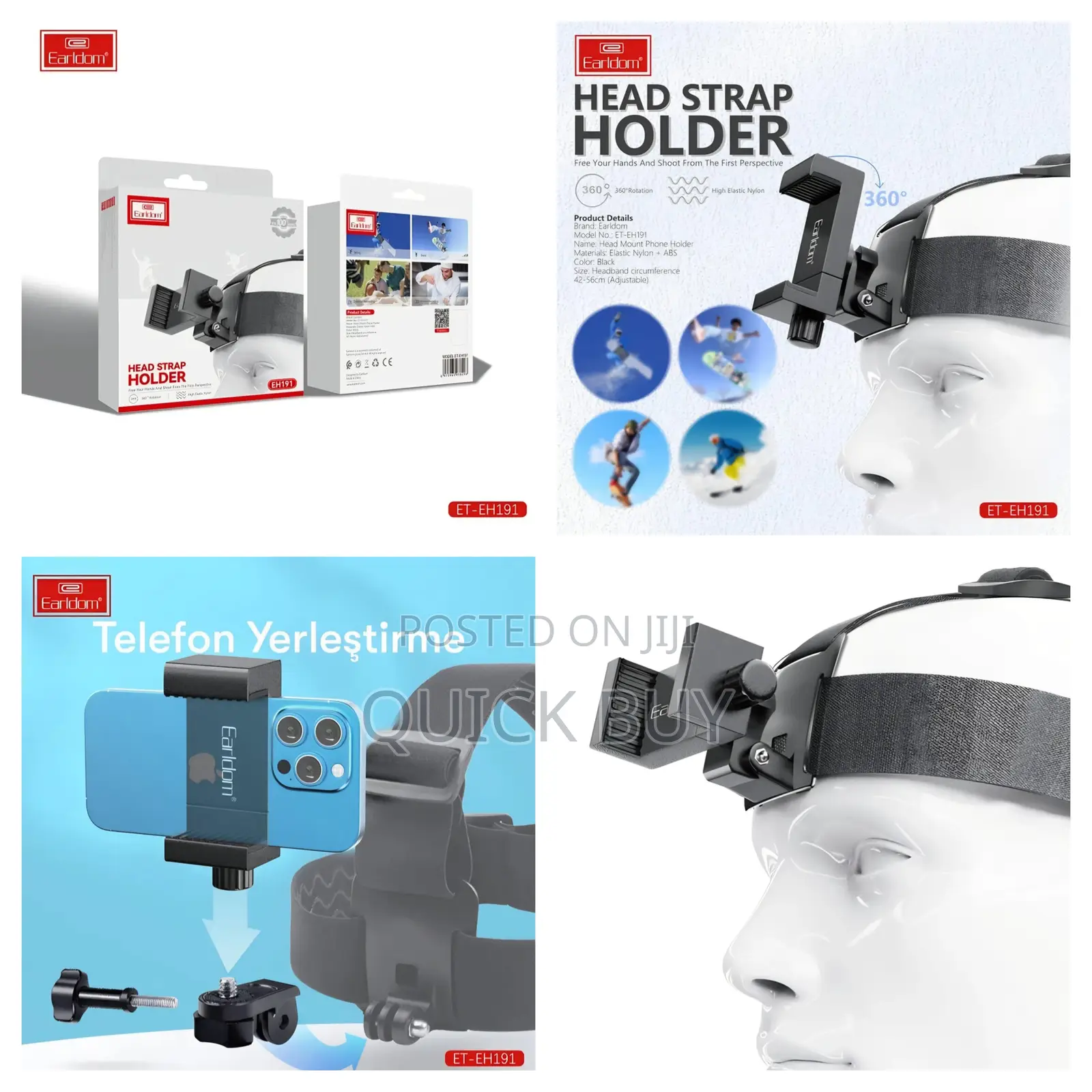 Earldom Eh191 Head Strap Phone Holder