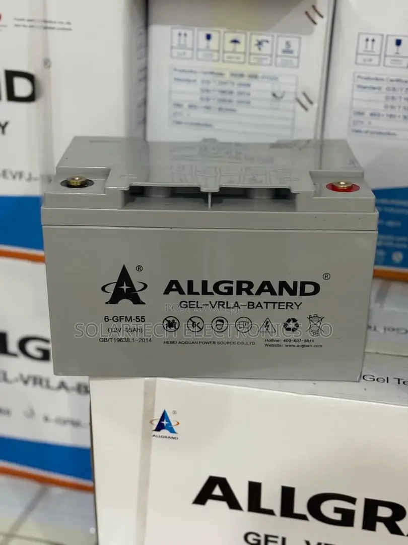 Allgrand 55ah 12v Durable Pure Gel Battery