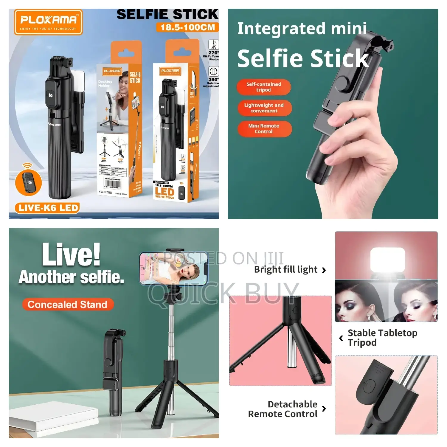 Plokama Live- Led Selfie Stick