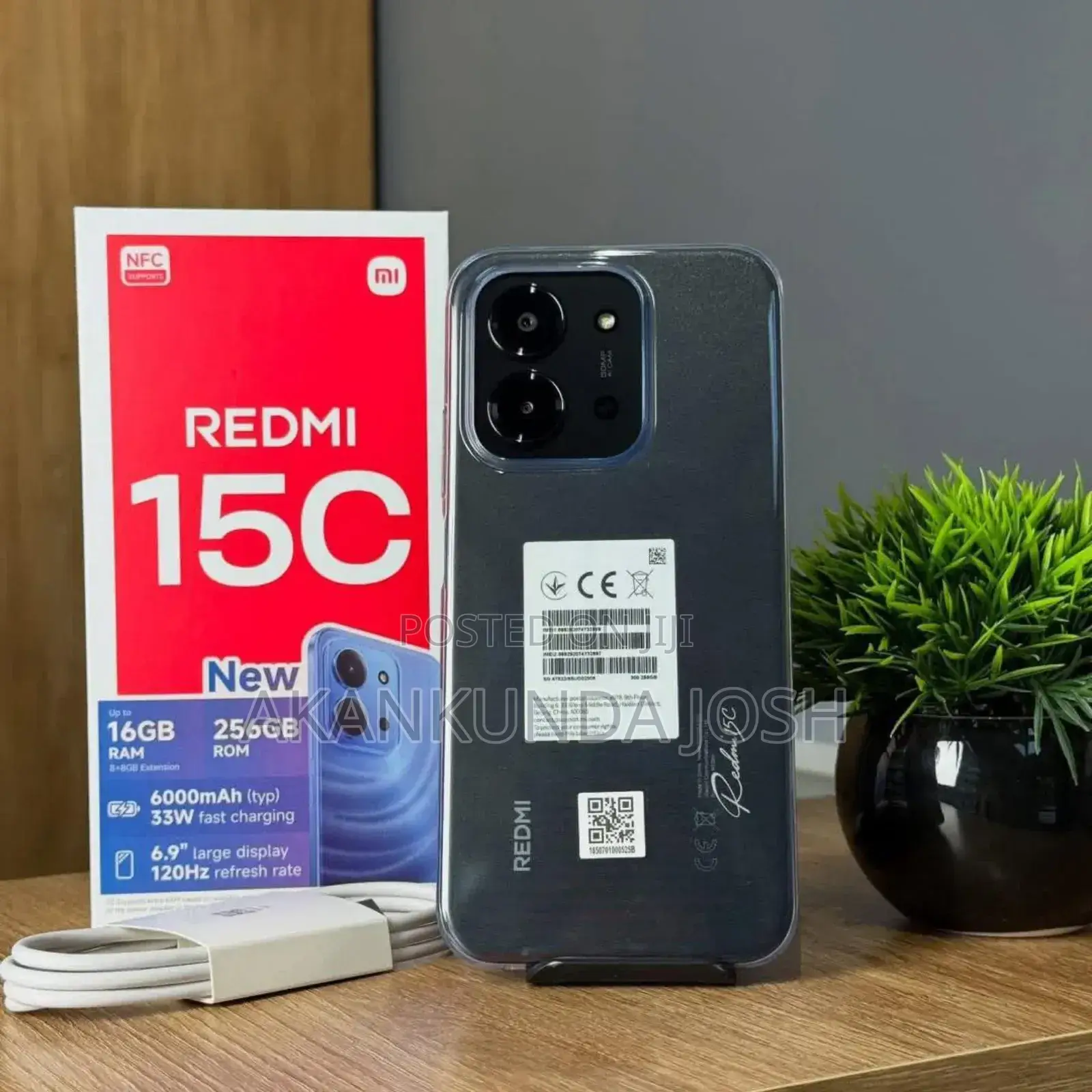 New Xiaomi Redmi 15C 4G 256 GB Black