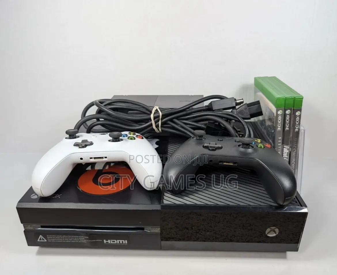 Xbox One Console 4 Games 2 Controllers Microsoft 500gb