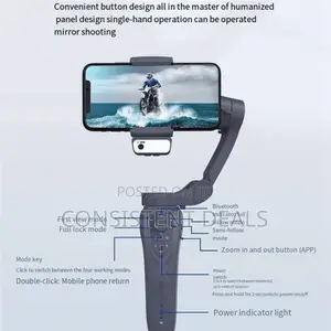 F12 3- Handheld Gimbal Smartphone Stabilizer Cellphone Selfie Stick