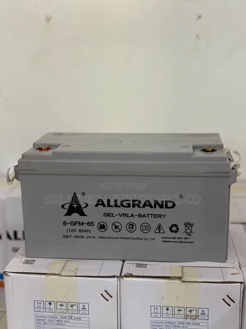 65ah 12v Allgrand Long Life Pure Gel Solar Battery