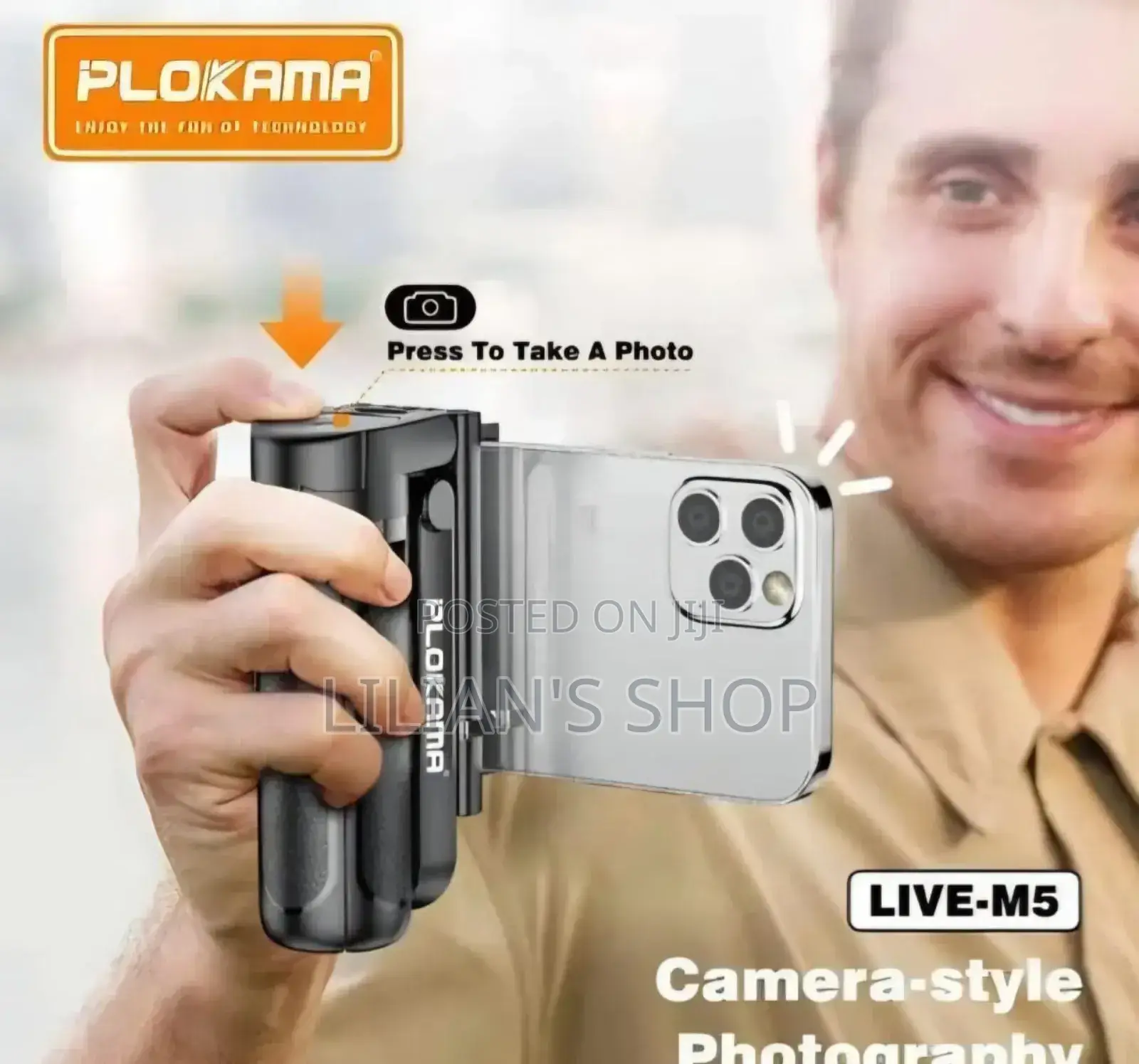 Plokama Live-M5 3-in-1 Handle Tripod Selfie Stick.