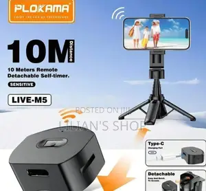 Plokama Live-M5 3-in-1 Handle Tripod Selfie Stick.