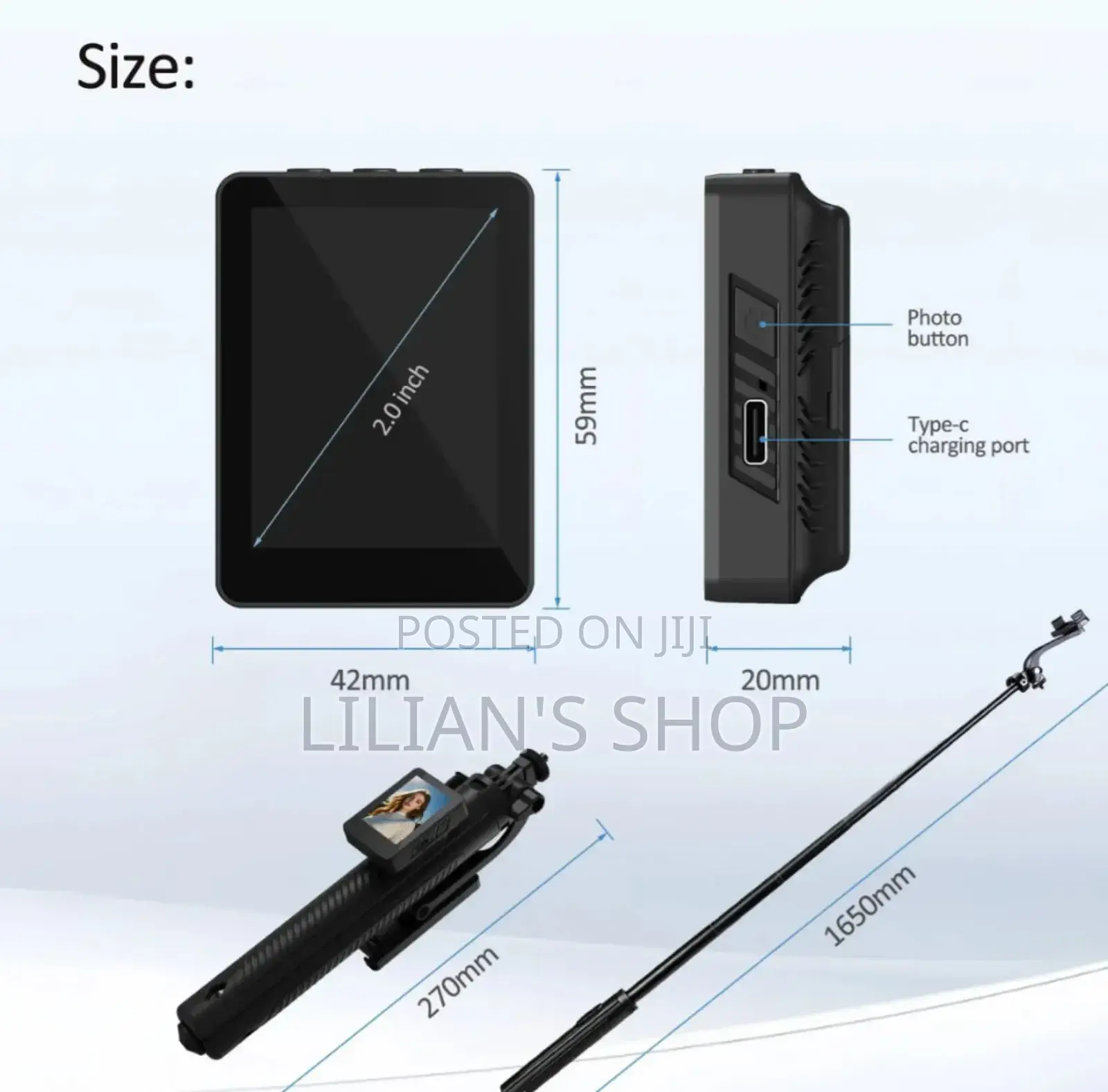 Wireless Screen Mirroring Selfie Stick Tripod