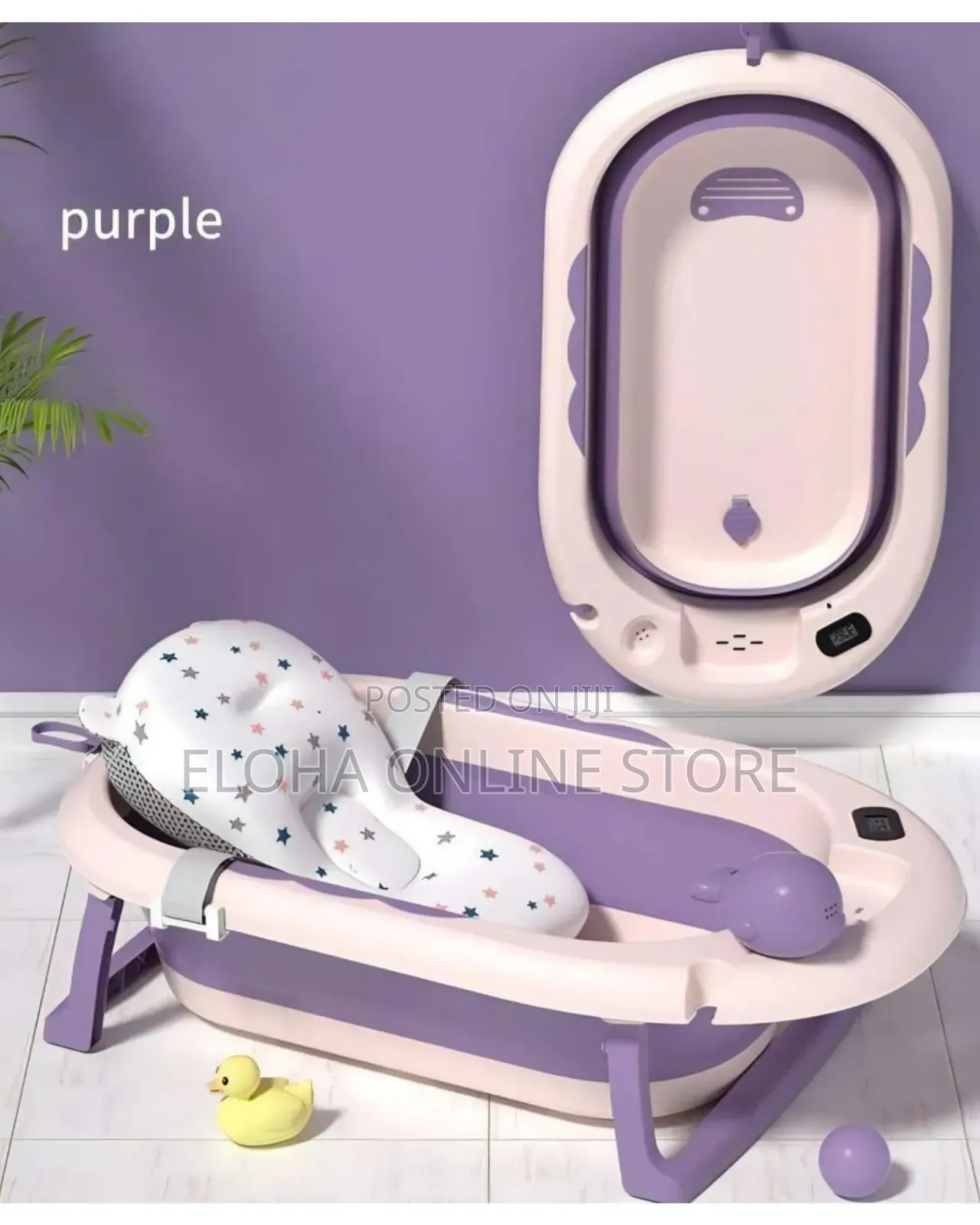 Foldable Baby Bath Tub With Intelligent Temperature Sensor