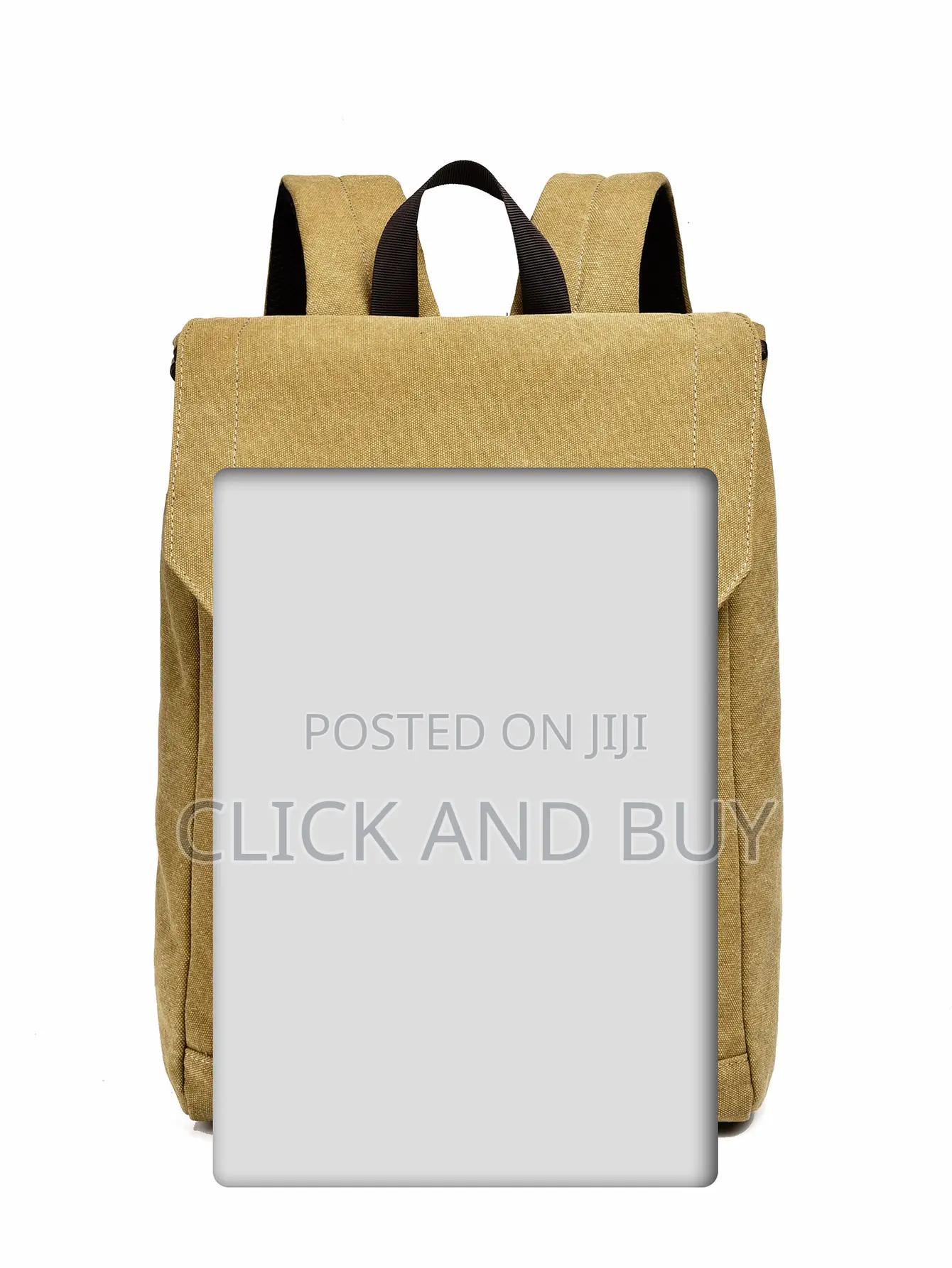 Canvas Backpack Water Resistant 15.6 Inch Laptop Backpack - Khaki