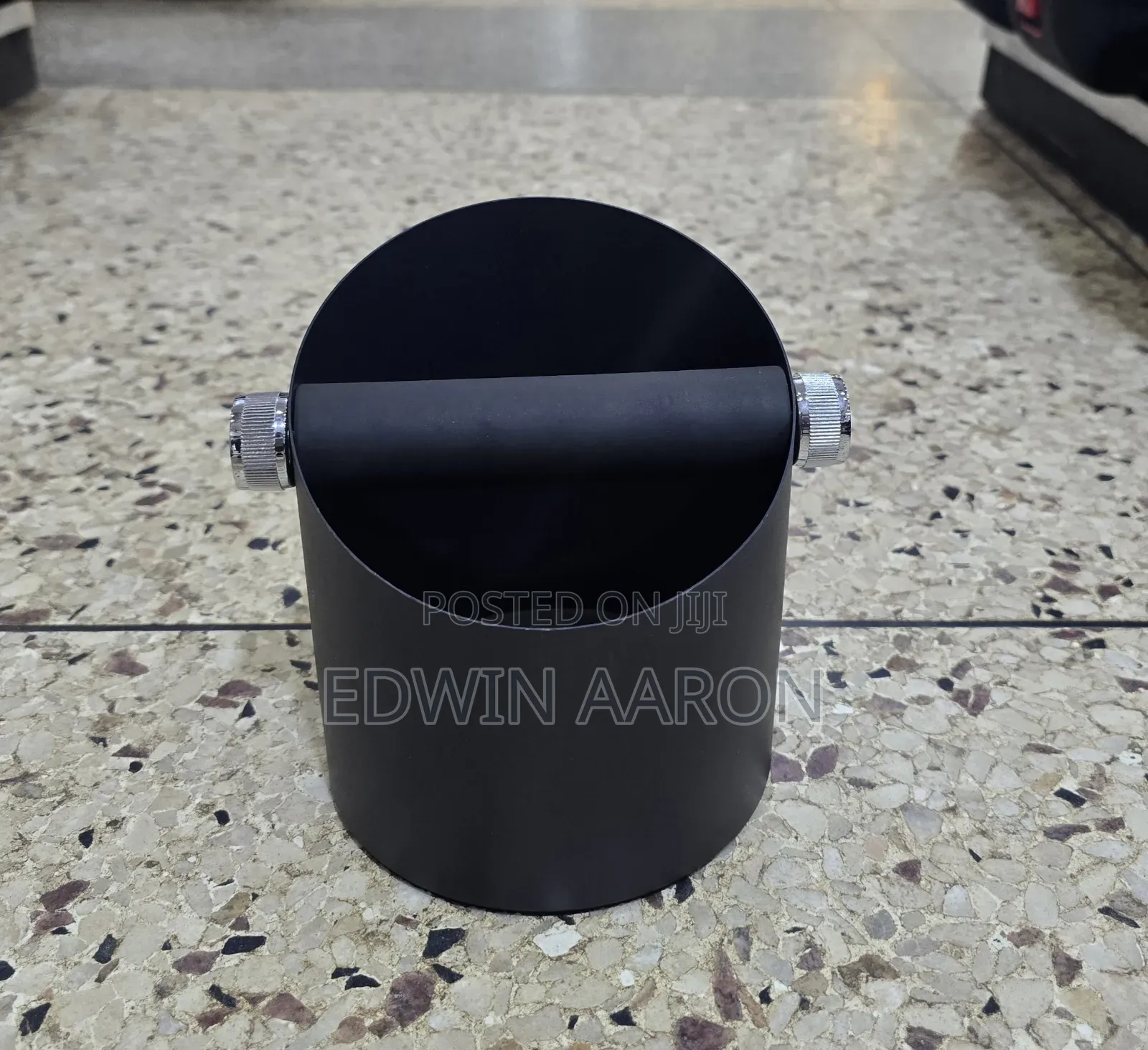 Black Metalic Coffee Knock Box