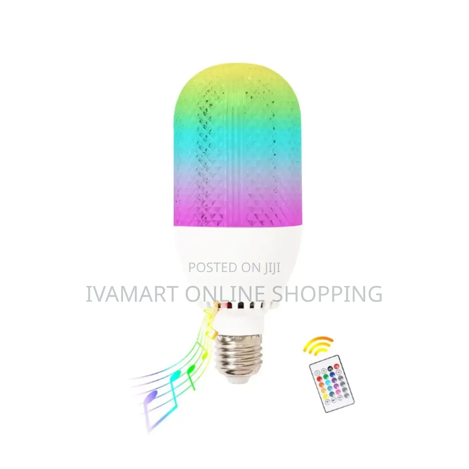2 in 1 Bluetooth Music Led Light Bulb - Remote Control, RGB Lights