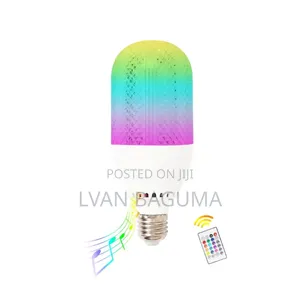2 in 1 Bluetooth Music Led Light Bulb - Remote Control, RGB Lights